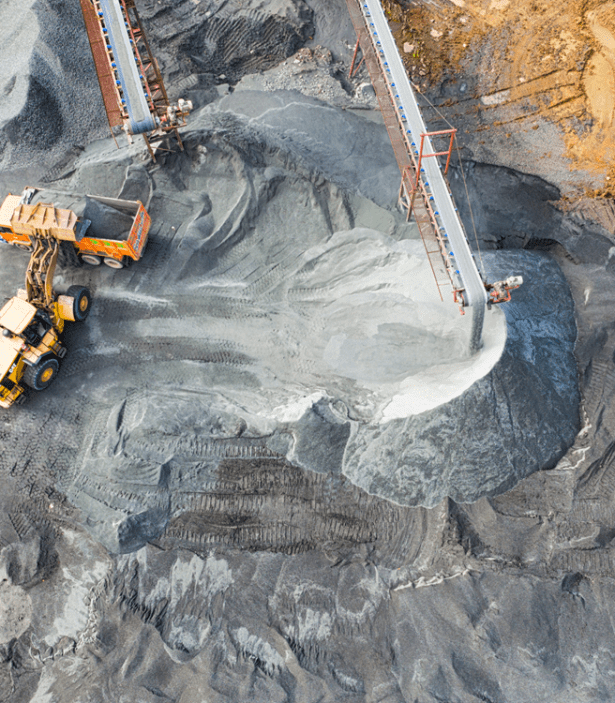 vue aerienne mine